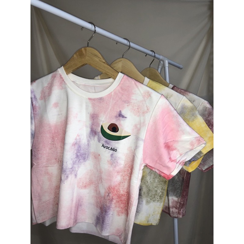 AVOCADO TIE DYE CROP TEE