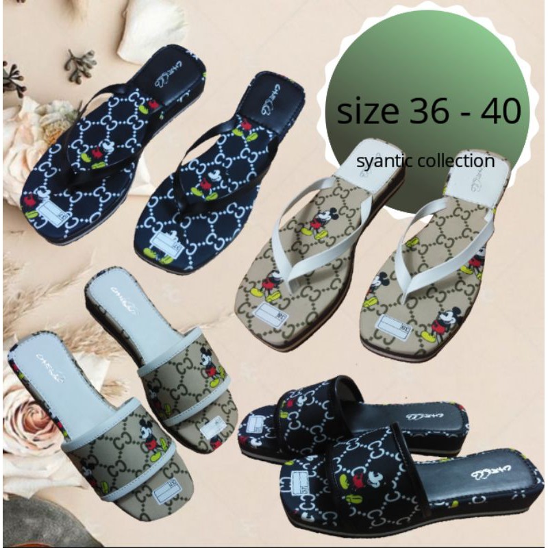 sandal jepit wanita micky
