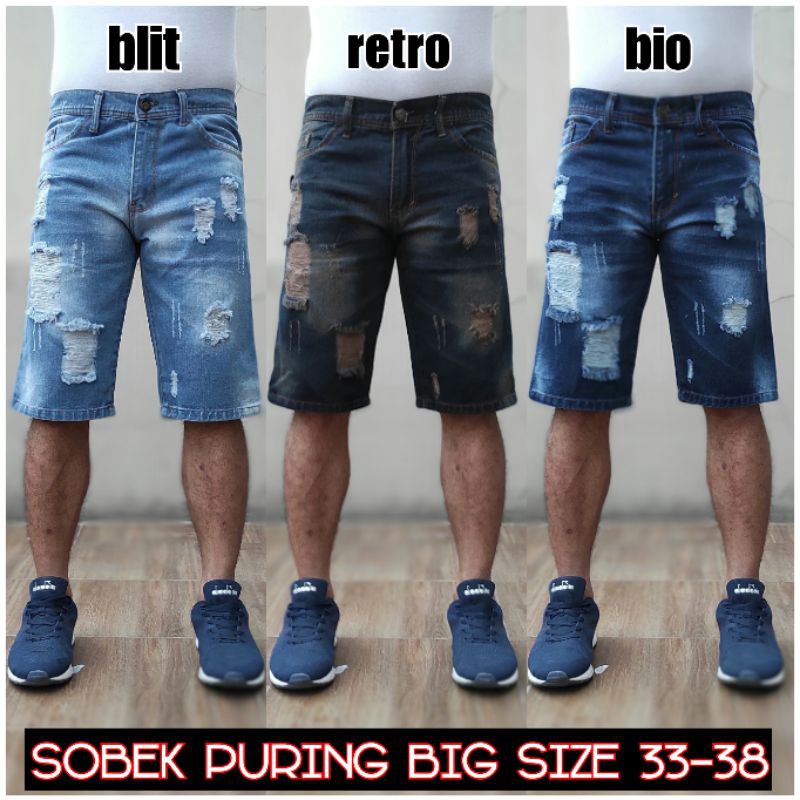 CELANA PENDEK JEANS BIG SIZE