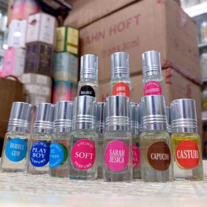 Parfume roll on 3 ml aroma bebas request