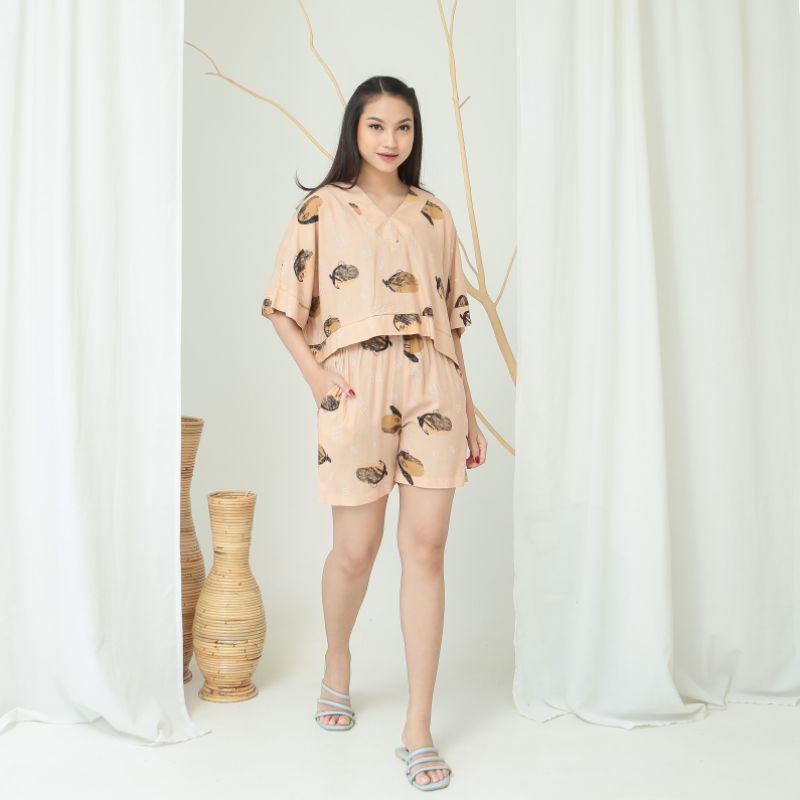 Brown Face Short Pajamas
