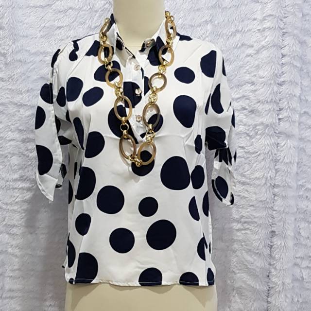 Blouse Polkadot White