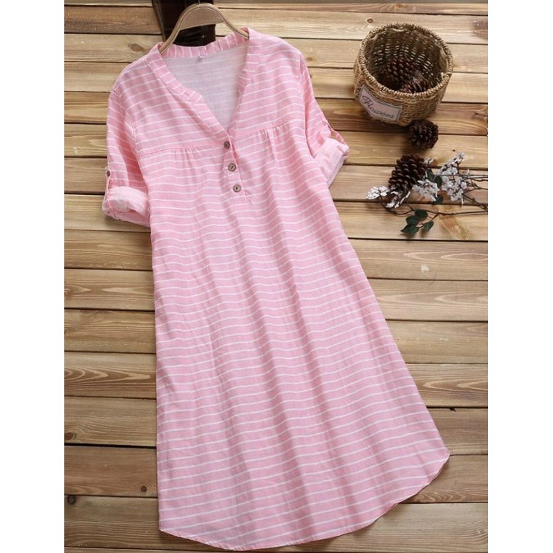 Kemeja casual pink