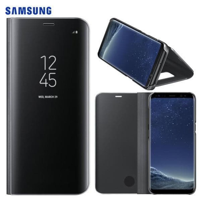SAMSUNG M10 Clear View Standing Flip Smart Case Casing