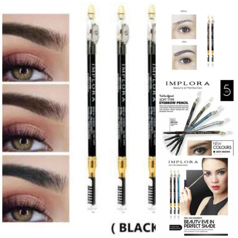 [ IMPLORA ] EYEBROW PENCIL - PENSIL ALIS IMPLORA - CELAK