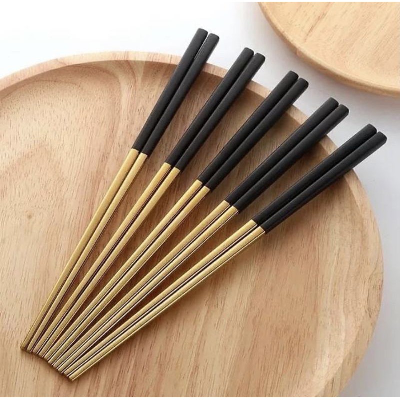 Gold Black Chopstick