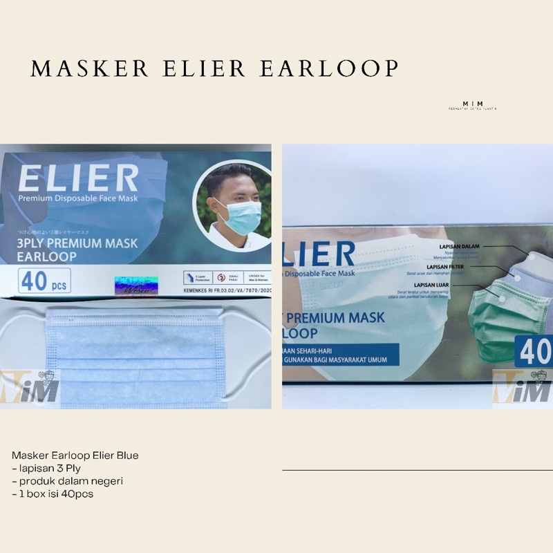 Masker Earloop 3 ply earloop Boson Elier
