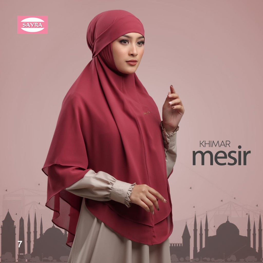 Jilbab Jumbo Khimar Mesir Sayra By QOID
