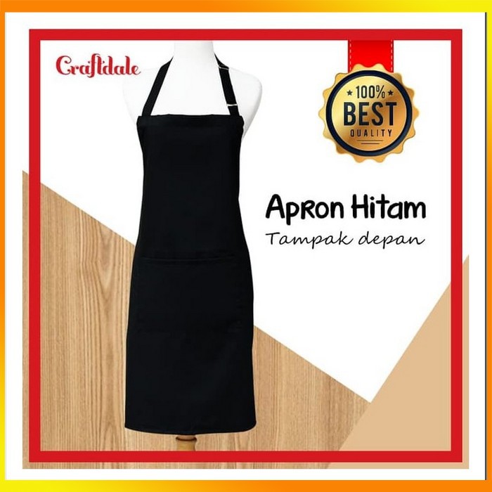MS - Apron/celemek - hitam