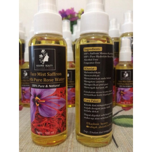 Facemist saffron Kashmir.