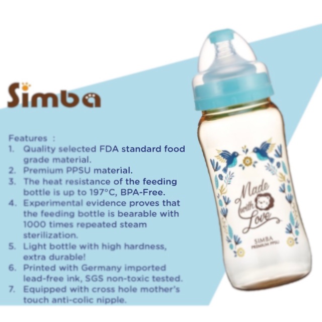 Simba Dorothy PPSU Std Feeding Bottle 150ml