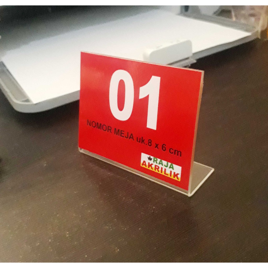 Acrylic nomor meja