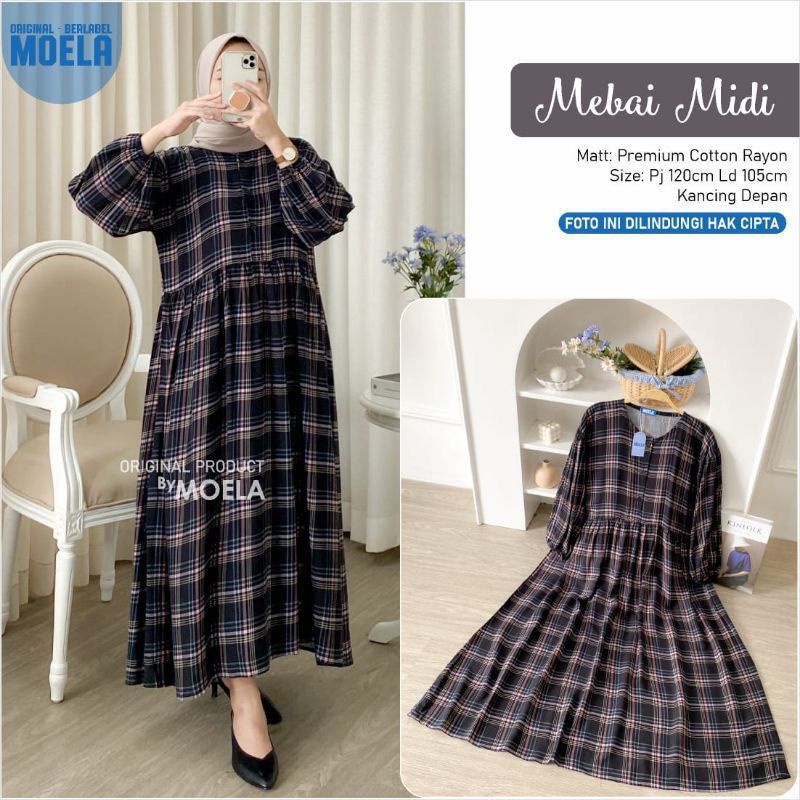 Mini dres bahan rayon viscose
