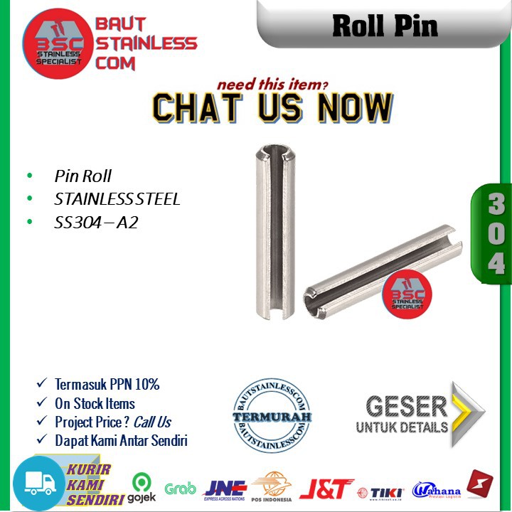 SPRING ROLL PIN STAINLESS SS304