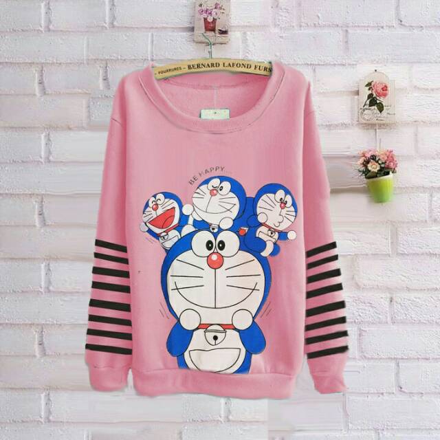 Sweater doraemon reunion pink