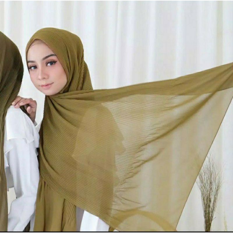 pashmina plisket kombinasi