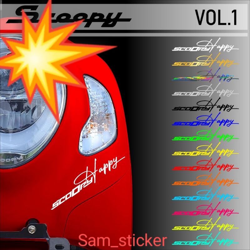 STICKER SCOOPY HAPPY