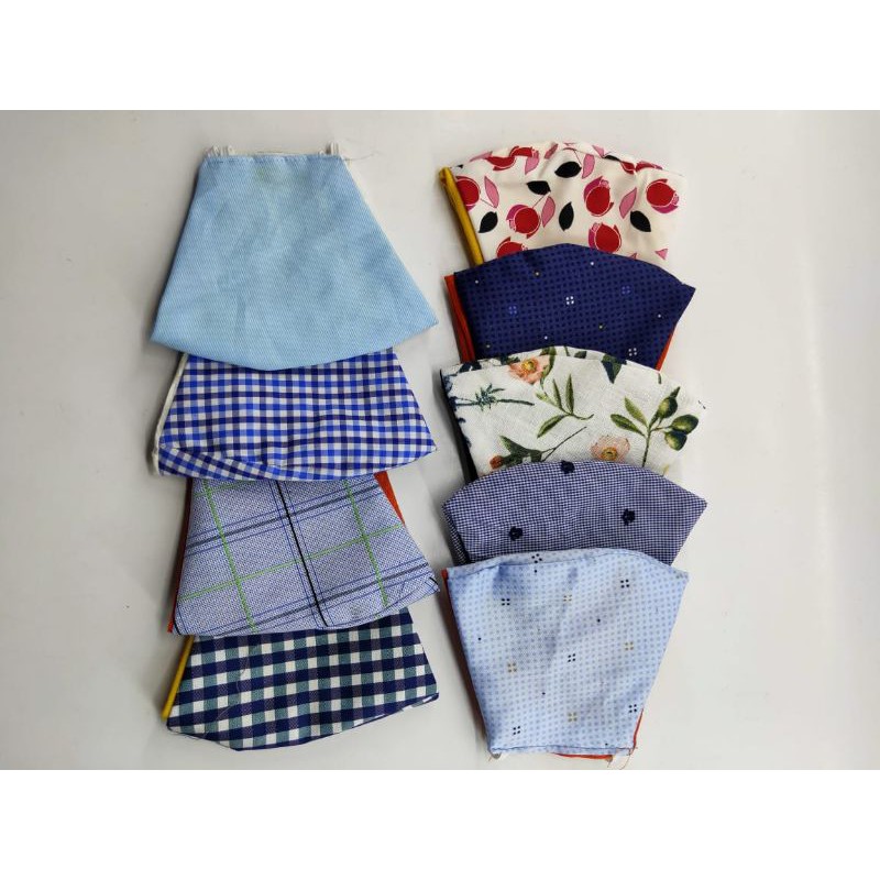 masker kain corak 2 lapis