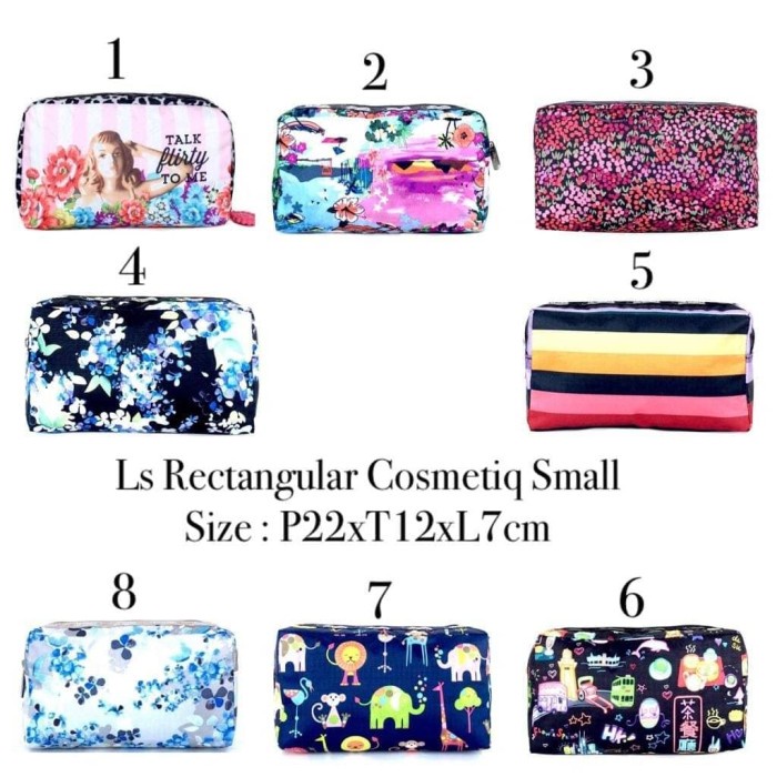༺ COD AKTIF ༻ Dompet Kosmetik Lesportsac Rectangular Cosmetic