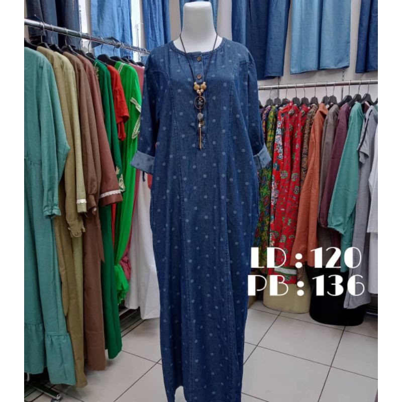 Gamis Abaya Polka Premium