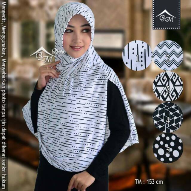 Hijab mono belah