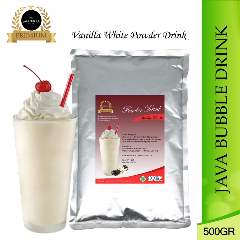 Bubuk Minuman Vanilla White 500Gr