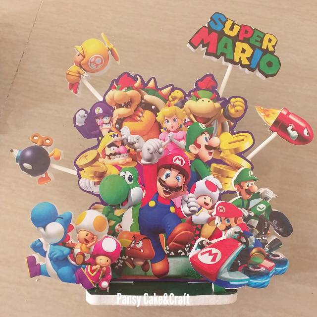 Cake topper Super Mario