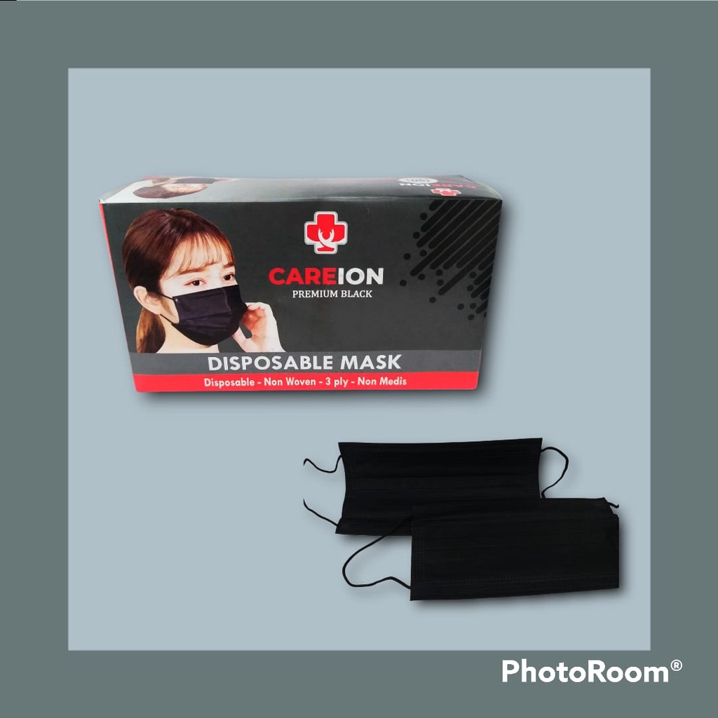 MASKER EARLOOP HITAM & PUTIH 3PLY