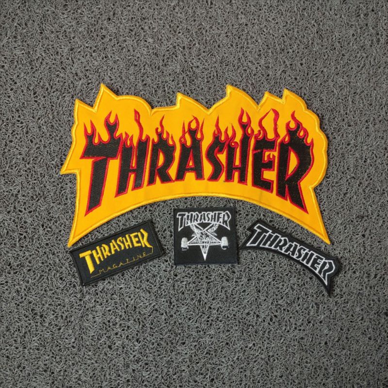 Backpatch Bordir Trasher Api//Emblem Trasher isi 4//Patch Bordir Jahit Musik
