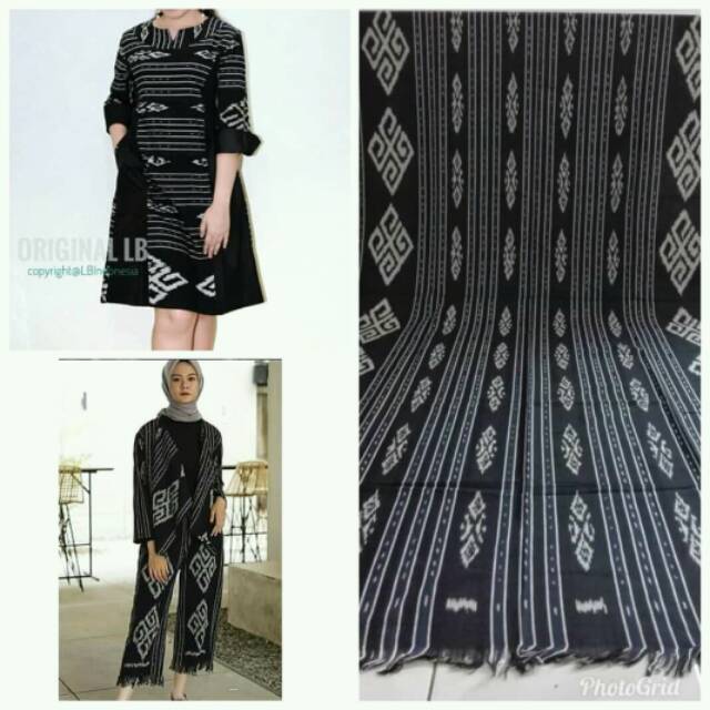 Dress tenun,outer dan celana
