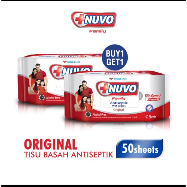 tisue basah nuvo 50 sheet
