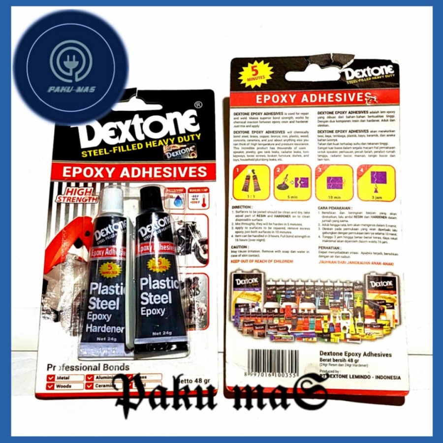 Lem besi Lem dextone 5 menit