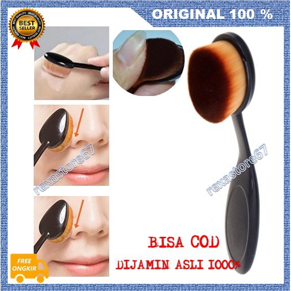 [BISA COD] Oval Brush Make Up Kuas Foundition Original