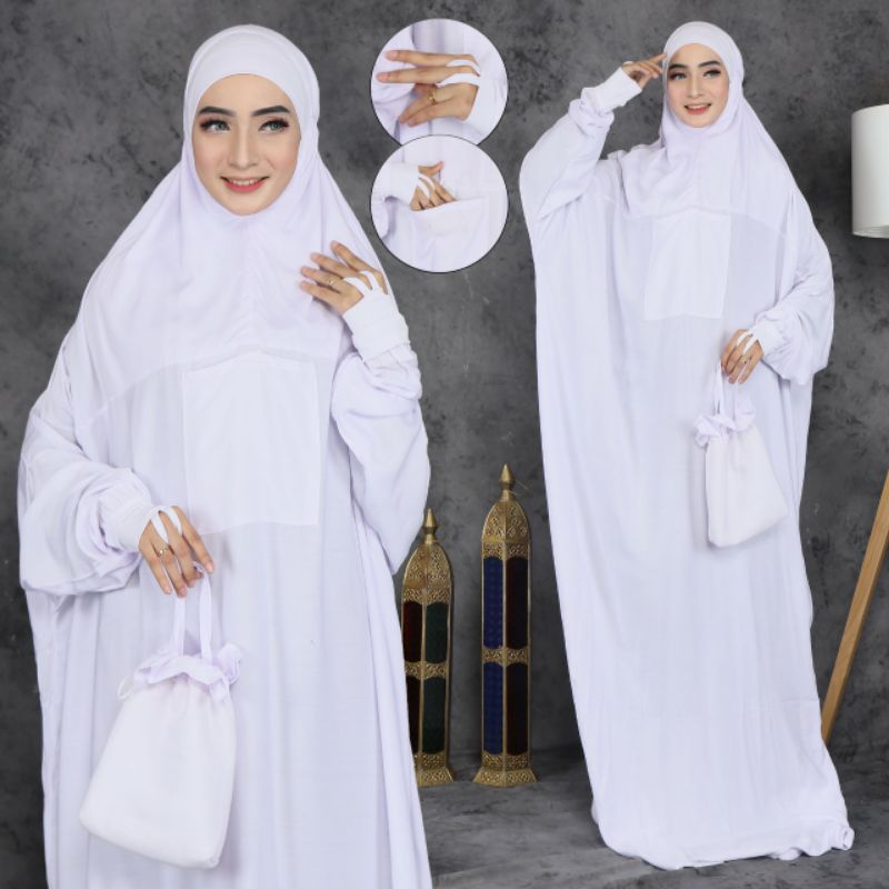 Mukena terusan katun rayon