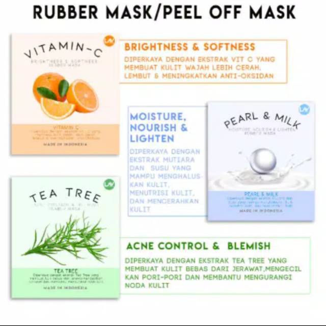 RUBBER MASK/PEEL OFF MASK