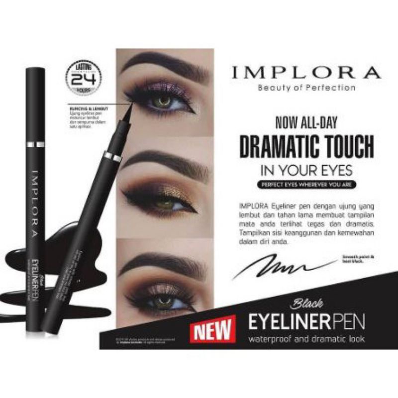 IMPLORA EYELINER PEN WATERPROOF & DRAMATIC LOOK