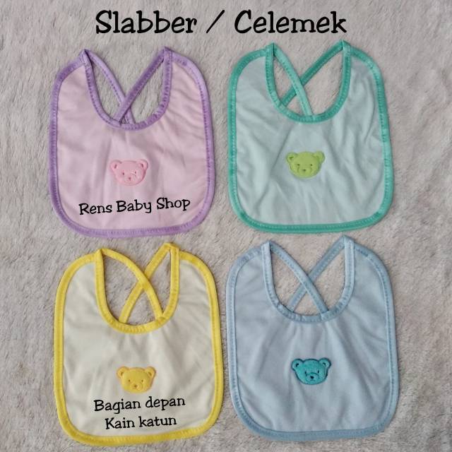 Slebber celemek makan anak bayi