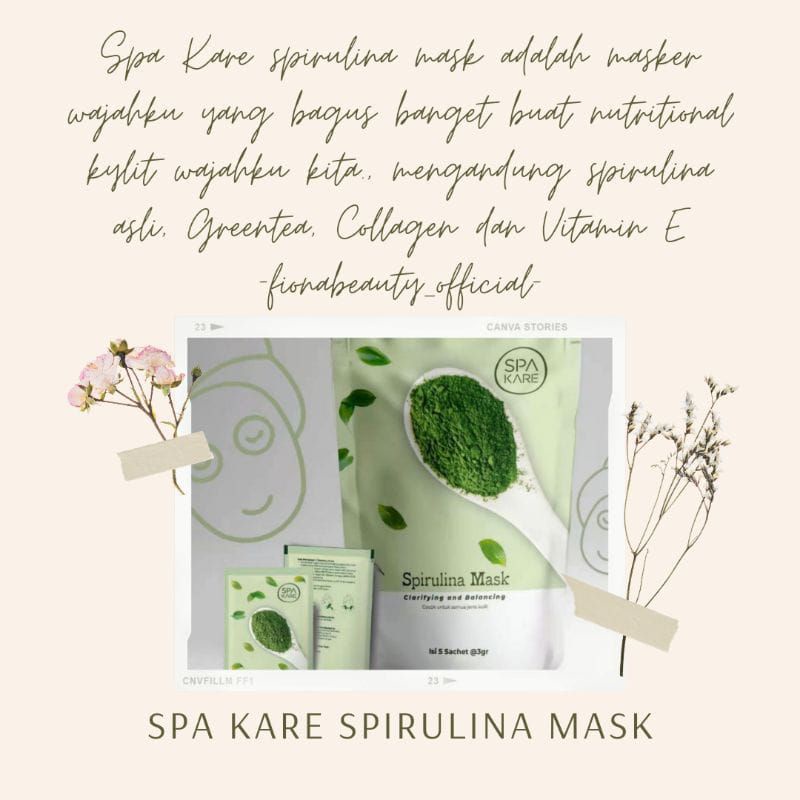 Masker Spirulina Premium