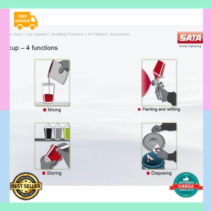 KONEKTOR HOSE PNEUMATIC Sata RPS cup flat / plug filter COD