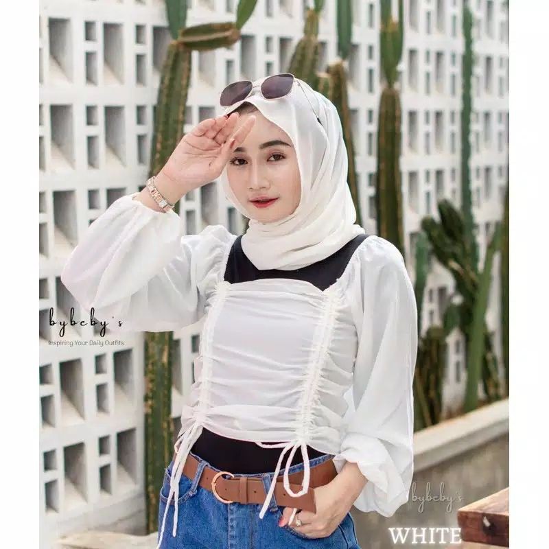 DARA BLOUSE PUTIH SERUT
