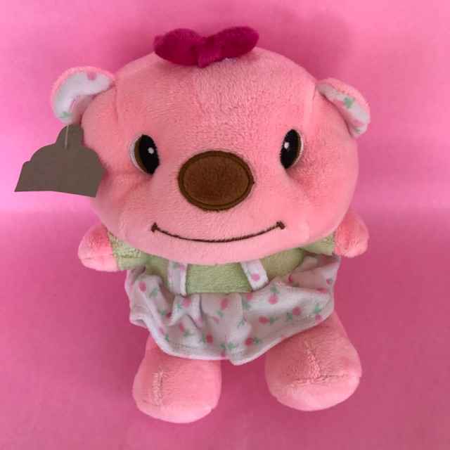 Boneka bear pink medium fluffy SNI