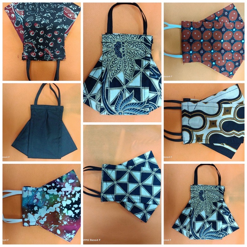 Masker Batik 3D random