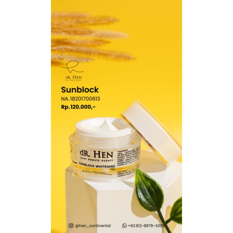 dr. hen sunblock whitening