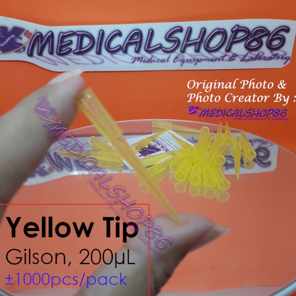 Yellow Tip, Gilson, 200uL