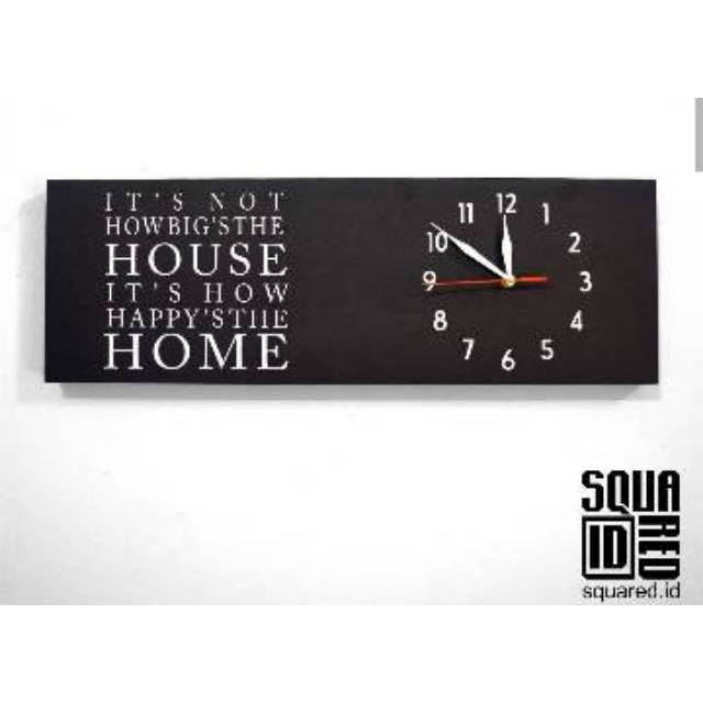 Jam dinding quotes - home  90x30 versi 2
