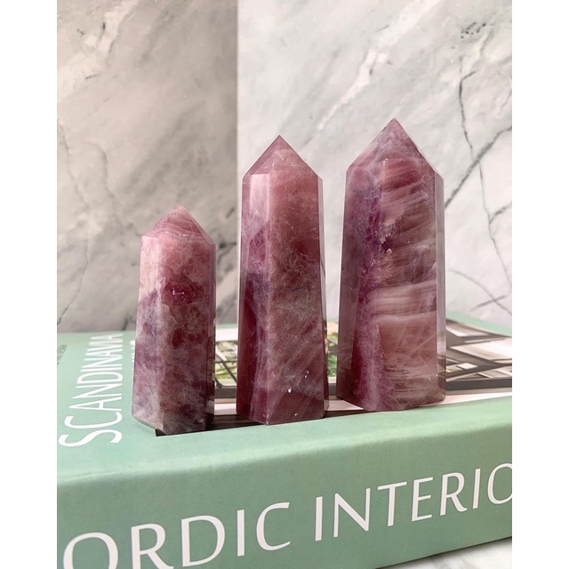 lavender rose quartz tower
