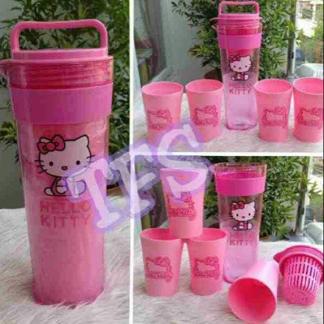 Teko saring set gelas hk