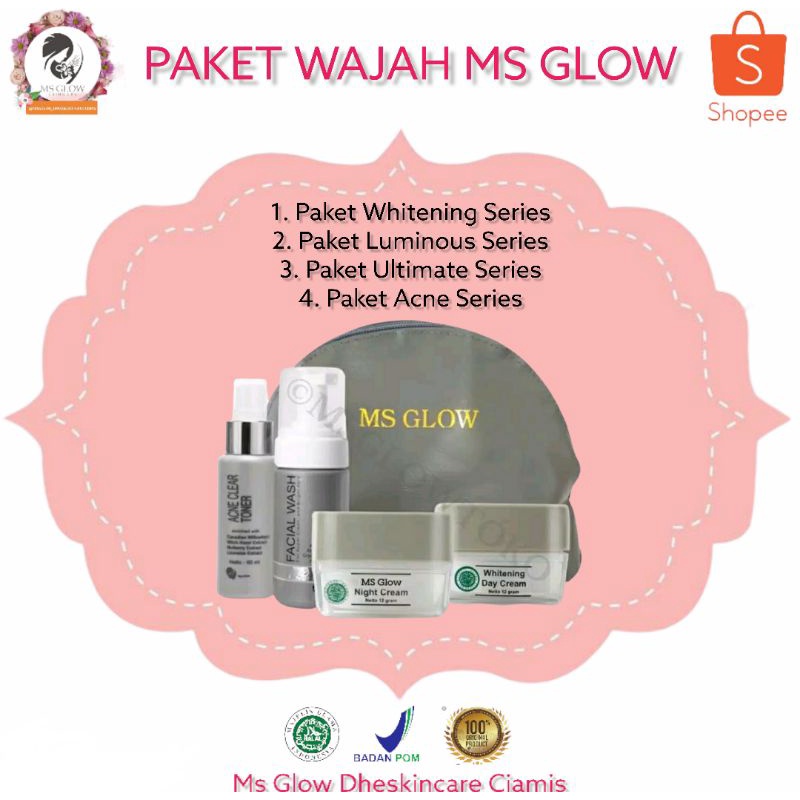 PAKET WAJAH Ms Glow