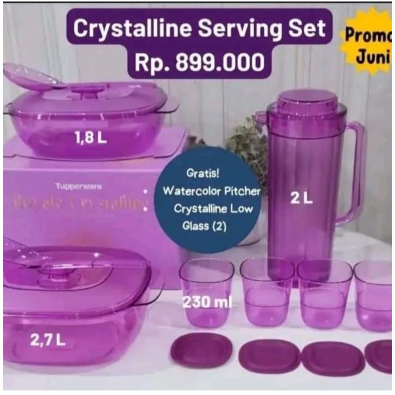 crytaline serving set