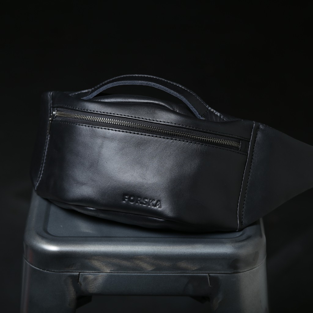 WAISTPACK LEATHER BLACK